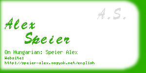 alex speier business card